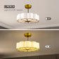 Lumenza lights Modern Flower Petal Ceiling Light – Elegant Gold Pendant Lamp with Soft Warm Glow, Decorative LED Chandelier for Living Room, Bedroom & Dining Area