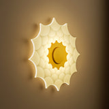Lumenza lights Sunflower LED Wall Light – Decorative Golden Glow Wall Lamp for Bedroom, Living Room & Hallway | Modern Artistic Wall Sconce for Ambient Home Lighting