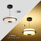 Lumenza Lights Modern Flush Mount Ceiling Light for Entryway & Hallway | Elegant LED Round Pendant with Acrylic Shade | Warm White Glow – Black & Gold Finish
