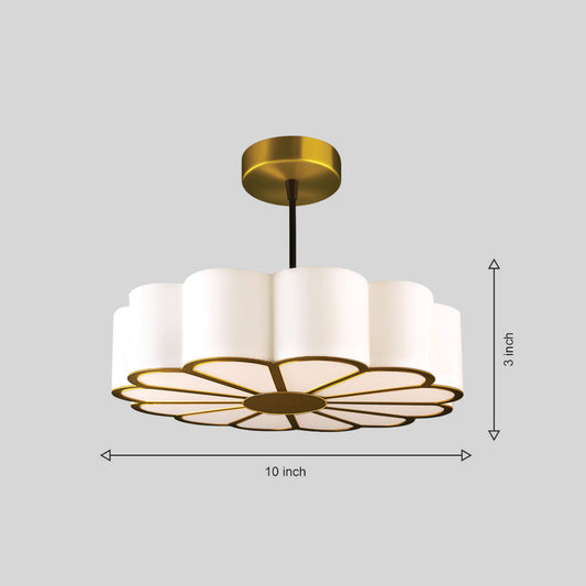 Lumenza lights Modern Flower Petal Ceiling Light – Elegant Gold Pendant Lamp with Soft Warm Glow, Decorative LED Chandelier for Living Room, Bedroom & Dining Area