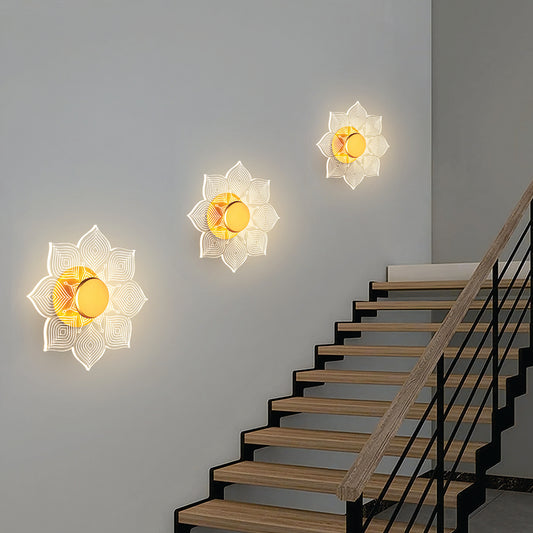Lotus Glow LED Wall Lights For Wall-Mounted Lamps for Living Room, Bedroom, Office, Hallways & Feature Walls