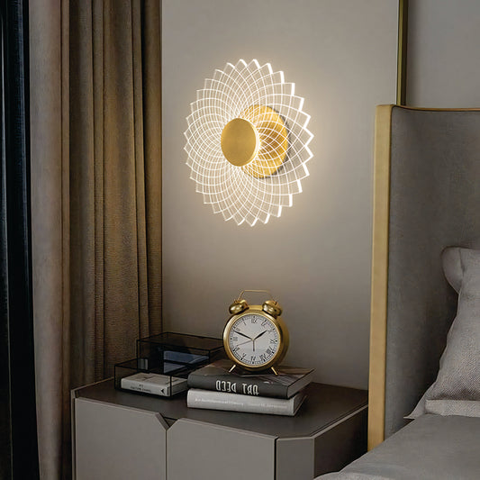 Spiral Pattern LED Wall Lights For Wall-Mounted Lamps for Living Room, Bedroom, Office, Hallways & Feature Walls
