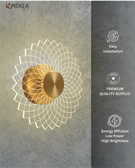 Spiral Pattern LED Wall Lights For Wall-Mounted Lamps for Living Room, Bedroom, Office, Hallways & Feature Walls
